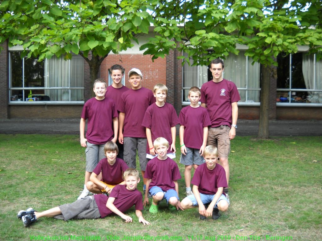 Jongens miniemen en cadetten.