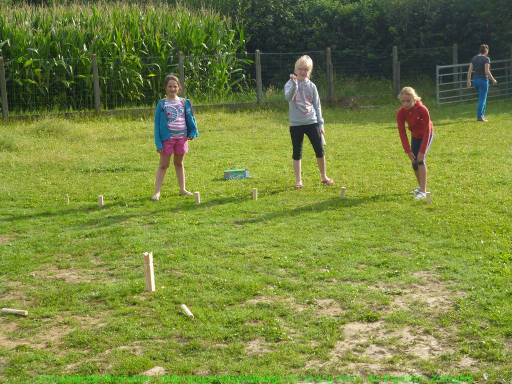 Preminiemen: Kubb spelen.