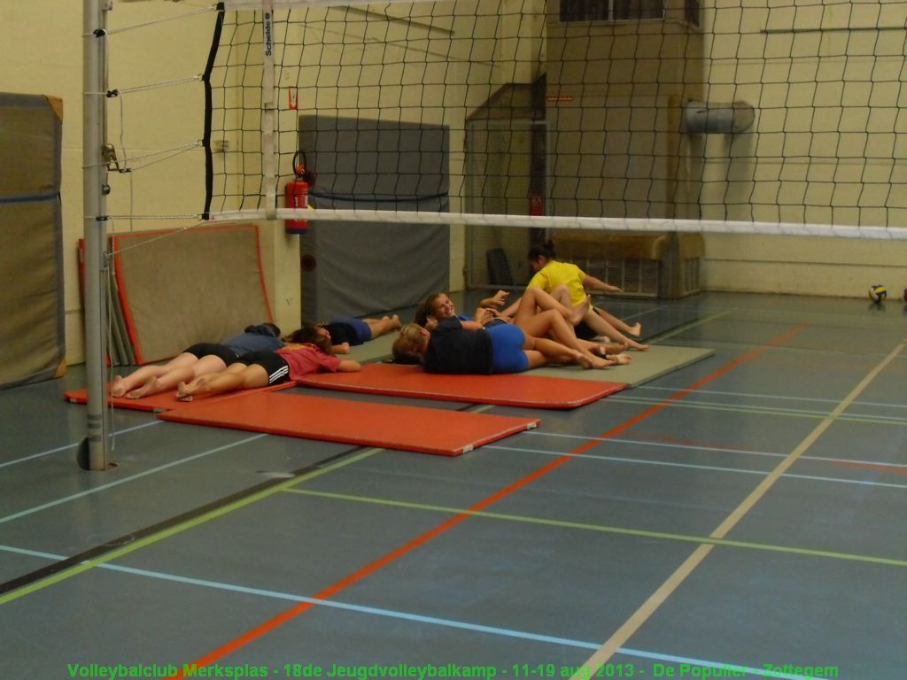 En nog even platte rust voor de volgende training begint.
