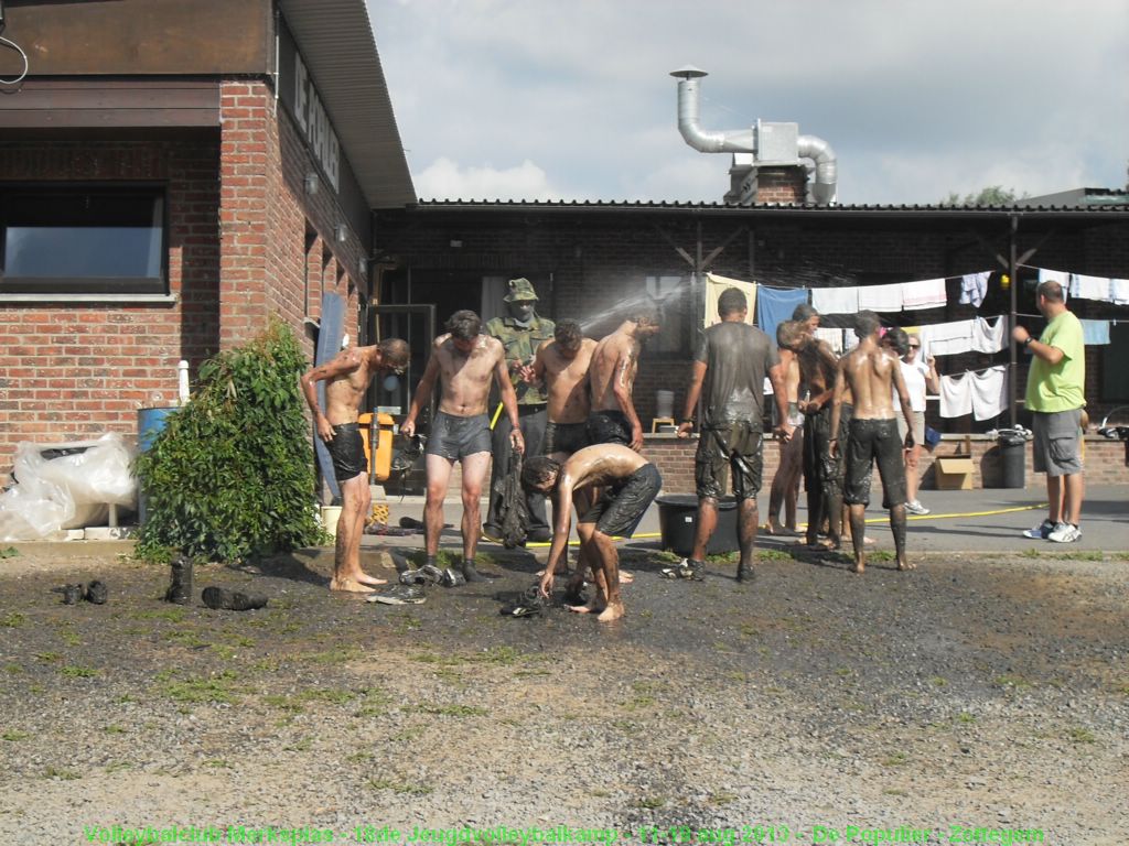 Onder een koude douche.