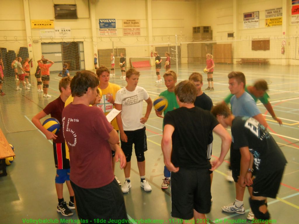 Training met de jongens.