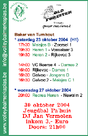 Overzicht wedstrijden volgend weekeind