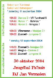 Overzicht wedstrijden volgend weekeind