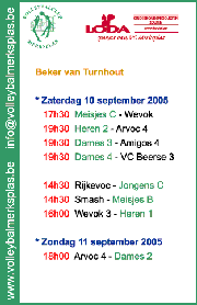 Overzicht wedstrijden volgend weekeind