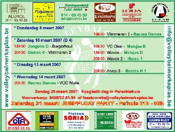 Overzicht wedstrijden volgend weekeind