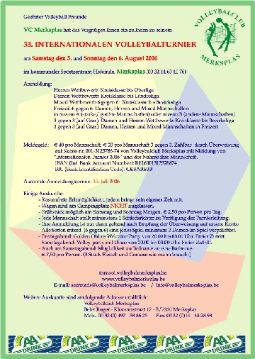 Information Volleybalturnier 2006 - PDF