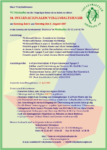 Information Volleybalturnier 2007 - PDF