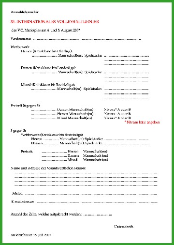 Anmeldung PDF