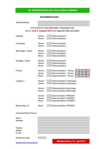 Anmeldung xls